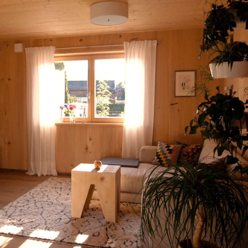 Wohnung mit Holz